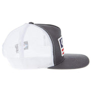 Hooey Grey and White Flag Patch Cap
