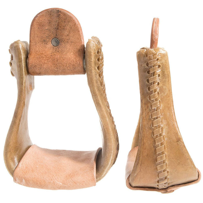Kids Rawhide Covered Bell Stirrups