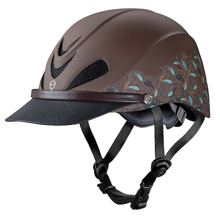 Dakota Turquoise Paisley Trail Riding Helmet