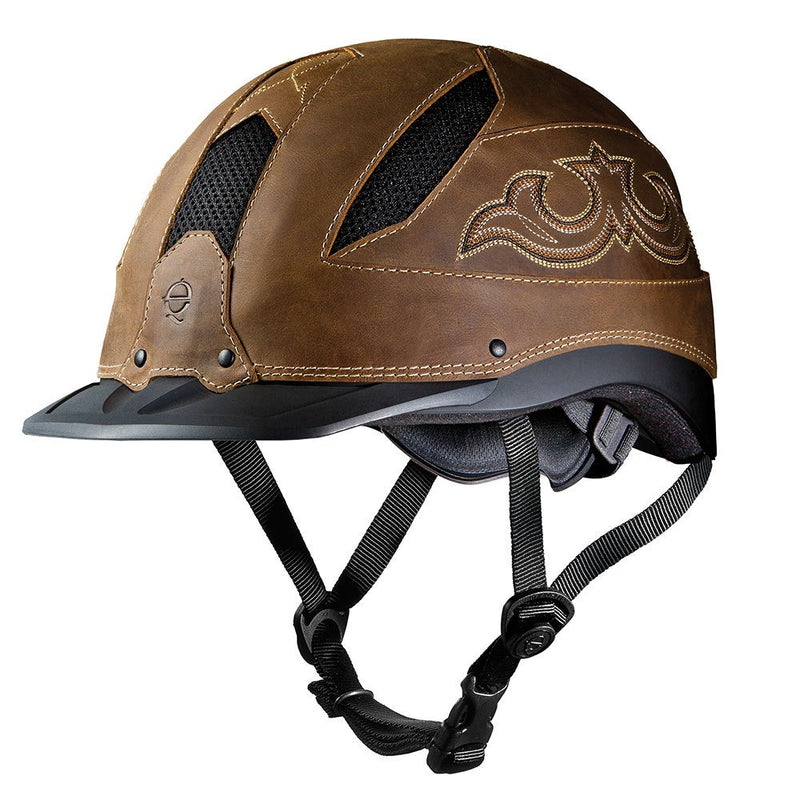 Cheyenne Leather Riding Helmet