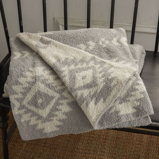 Carstens Hazy Gray Southwest Soft 50x60 Throw Blanket