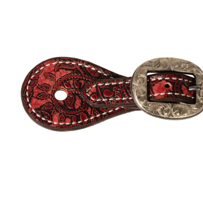 Professionals Choice Ladies & Youth Pomegranate Paisley Spur Straps
