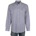 Mens Long Sleeve Royal Blue Classic Fit Striped