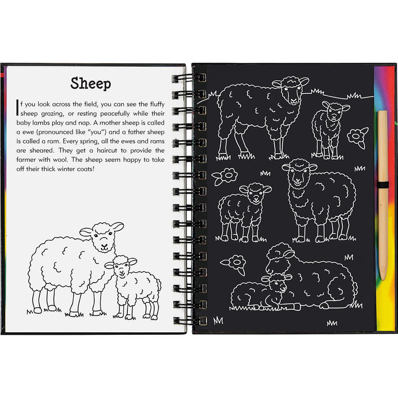 Peter Pauper Press Inc On The Farm Scratch & Sketch Book