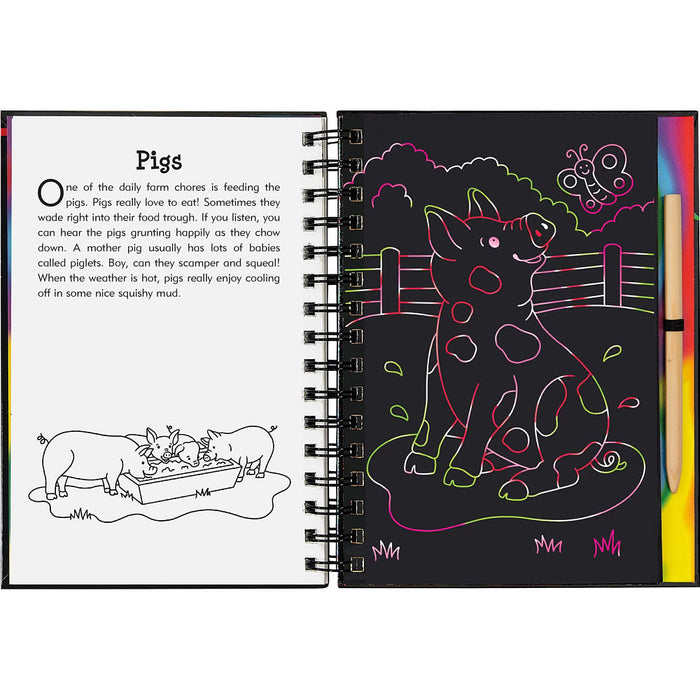 Peter Pauper Press Inc On The Farm Scratch & Sketch Book