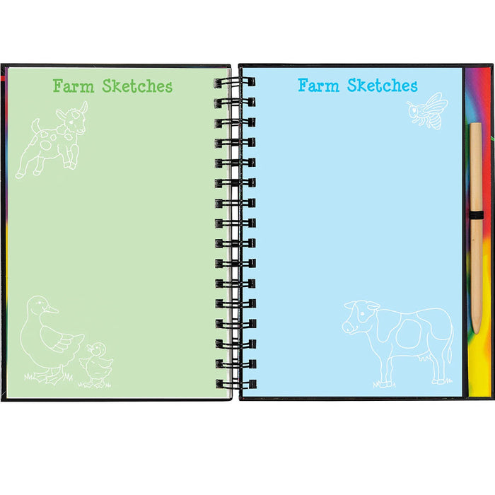 Peter Pauper Press Inc On The Farm Scratch & Sketch Book