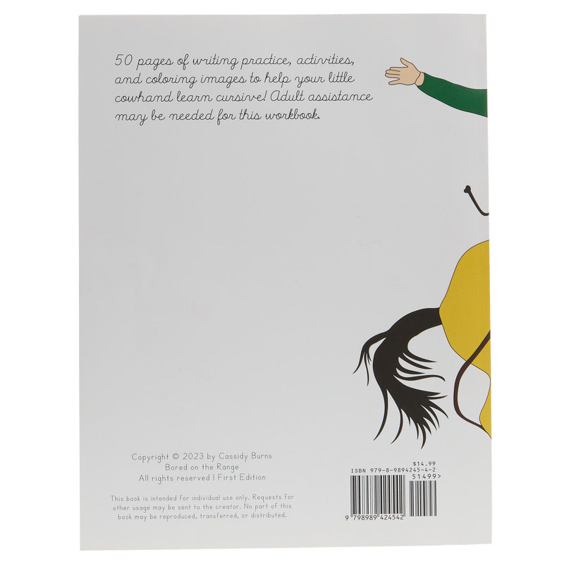Bored On The Range Llc Ranch Raised Rodeo Cursive Handwriting Workbook