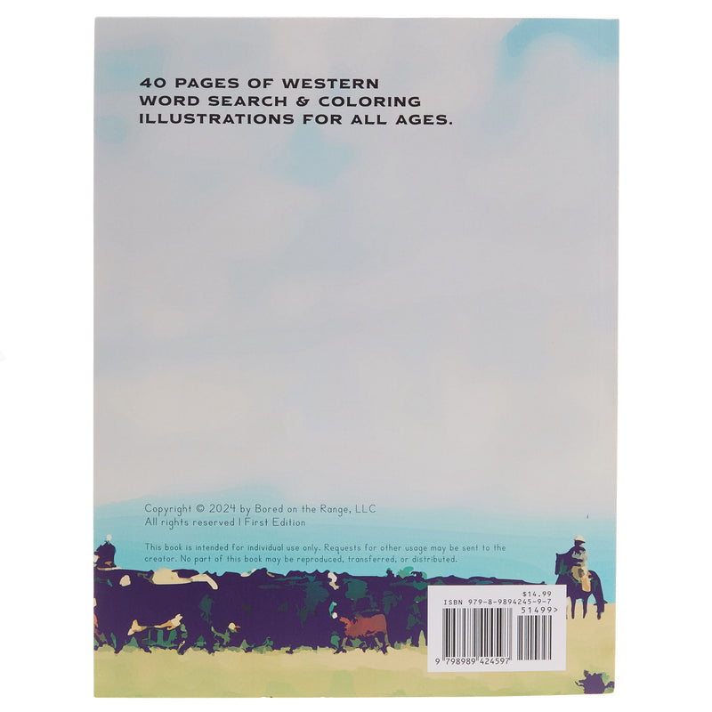 Bored On The Range Llc Ranch Raised Western Word Search