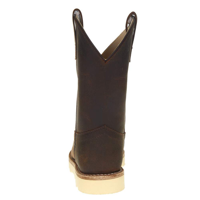 Old West Youth Oiled Brown Pull On Boot