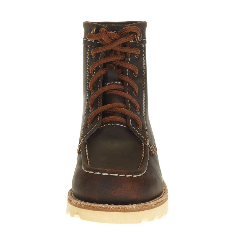 Old West Youth Oiled Brown Lace Up Casual