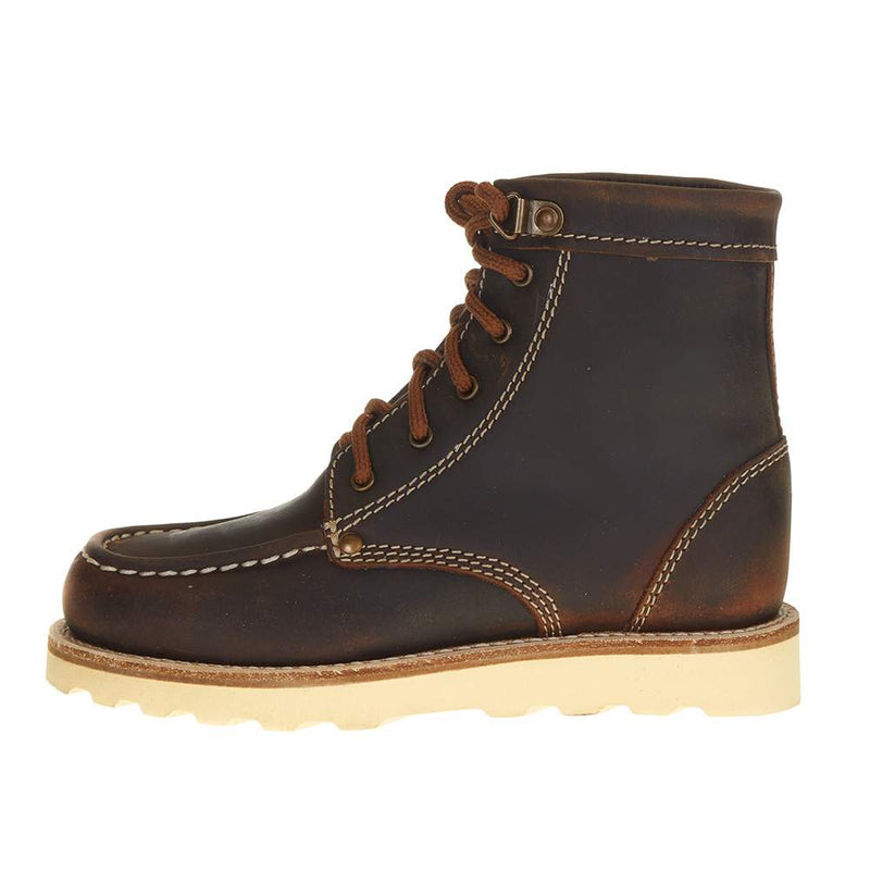 Old West Youth Oiled Brown Lace Up Casual