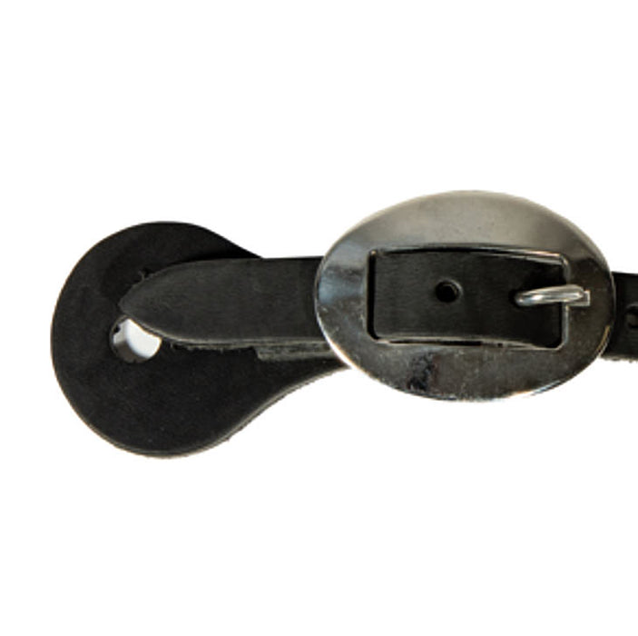 Professionals Choice Mens Black Spur Straps with SS Buckle
