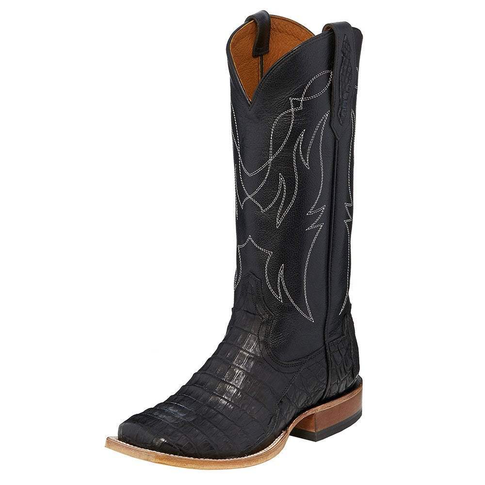 Womens Tony Lama Black Caiman Boots Order Womens Caiman Square Toe