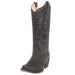 Women's Black Filigree Snip Toe Cowgirl Boots