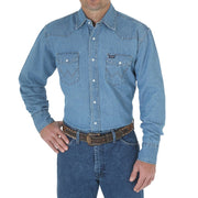 Men's Light Denim Snap Shirt