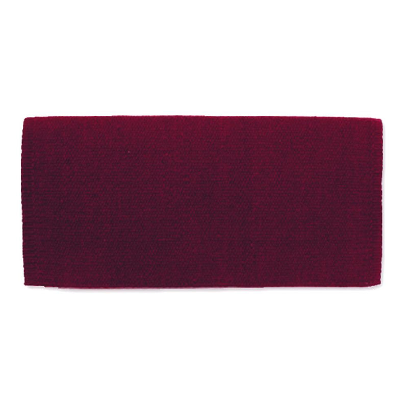 1314-22 San Juan Solid Burgundy 36x34 New Zealand Wool Saddle Blanket