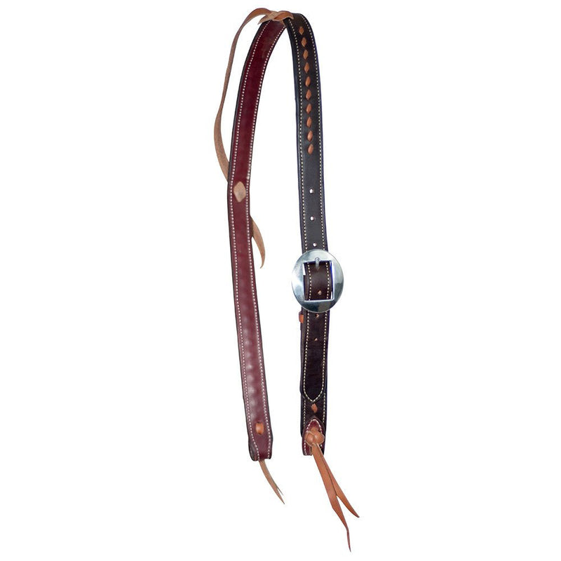 1" Buckstitched Cowboy Knot Slip Ear Headstall