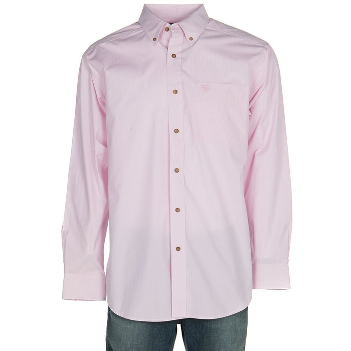 Men's Dayne Mini Pink Stripe Long Sleeve Shirt