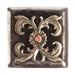 1 1/2in Square Floral Chicago Screw Concho
