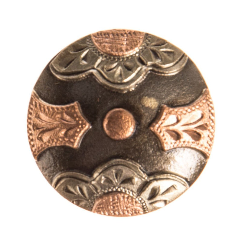 1in Copper Wheat Flower Chicago Screw Concho