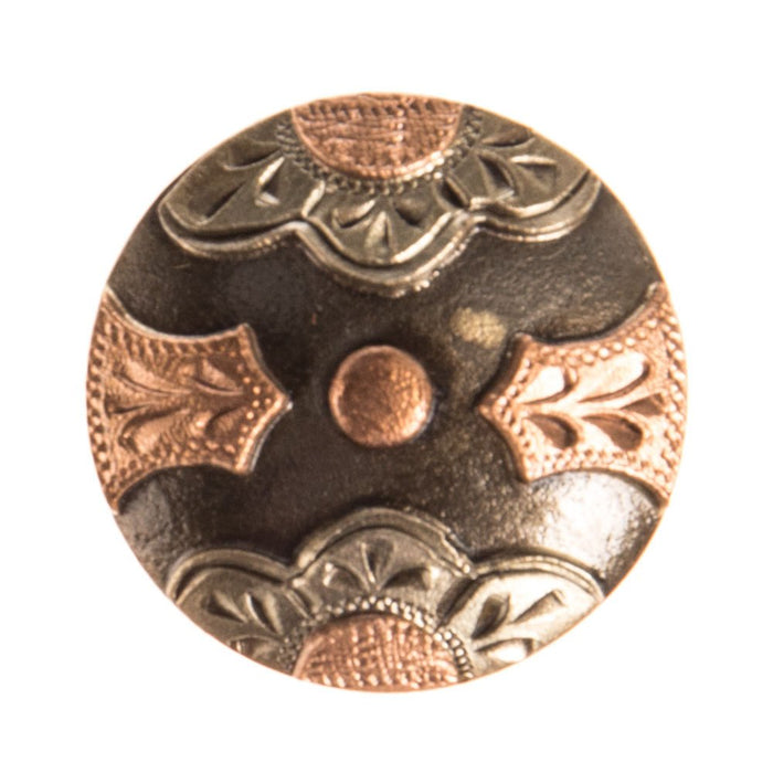 1in Copper Wheat Flower Chicago Screw Concho