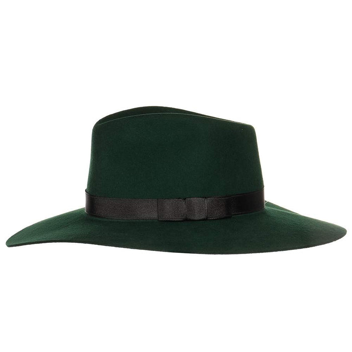 Women's M+F Green with Black Band Fashion Hat