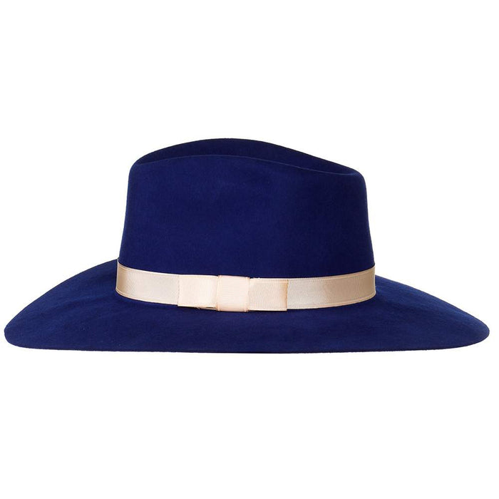 Women's M+F Navy with Cream Band Fashion Hat
