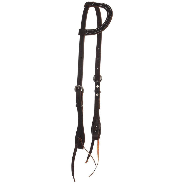 Stitched Slip Ear Chocolate Headstall