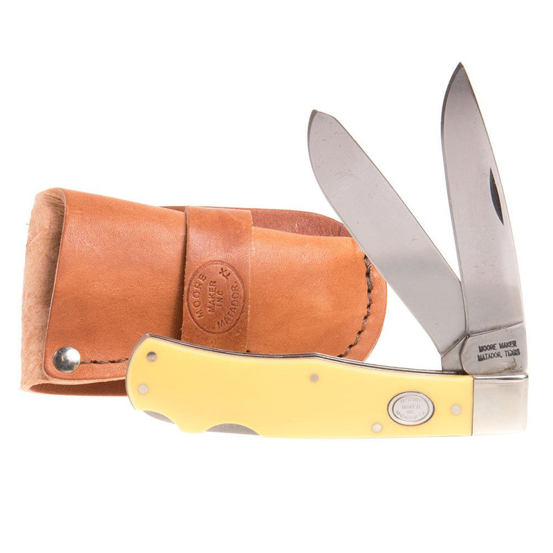Double Lockback Trapper w/Sheath