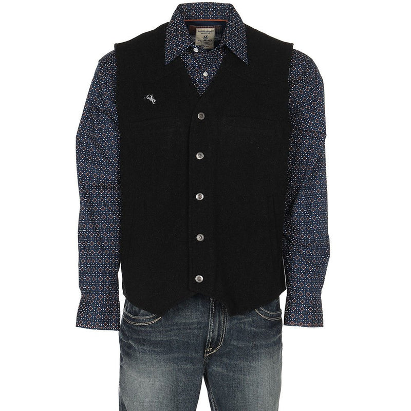 Men's Black Wyoming Wool Vest