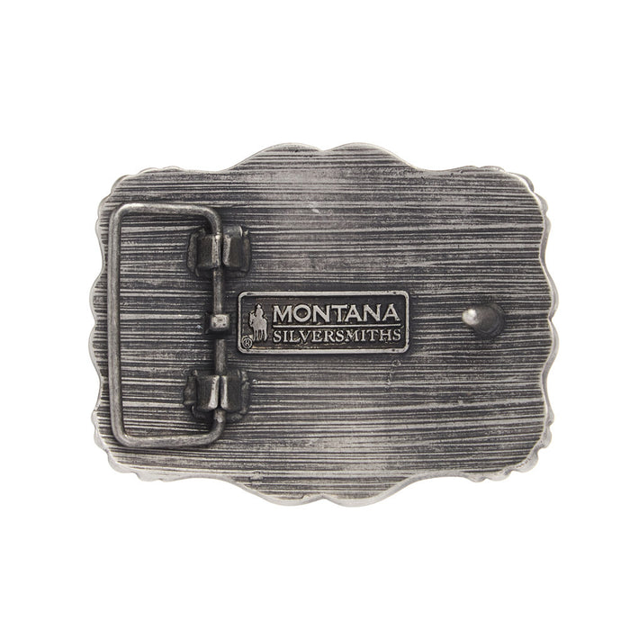 Montana Silversmiths Framed Longhorn Attitude Buckle