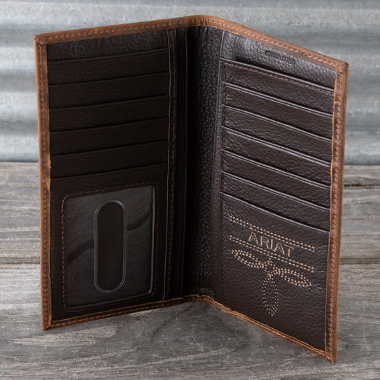 Ariat Rodeo USA Flag Shield Logo Wallet