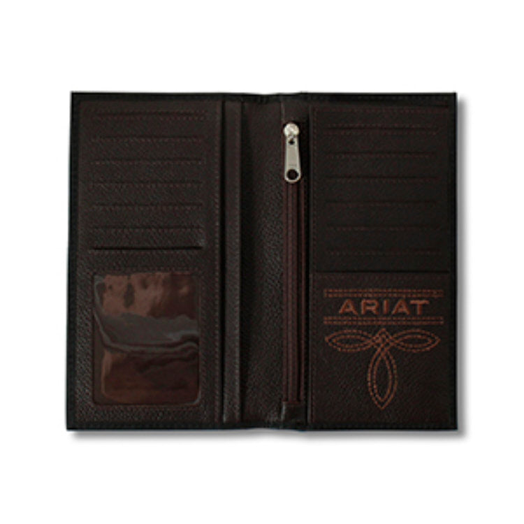 Ariat Men's Black Leather Bifold Wallet