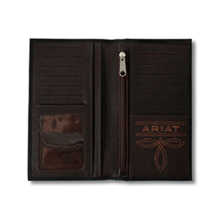 Ariat Men's Black Leather Bifold Wallet