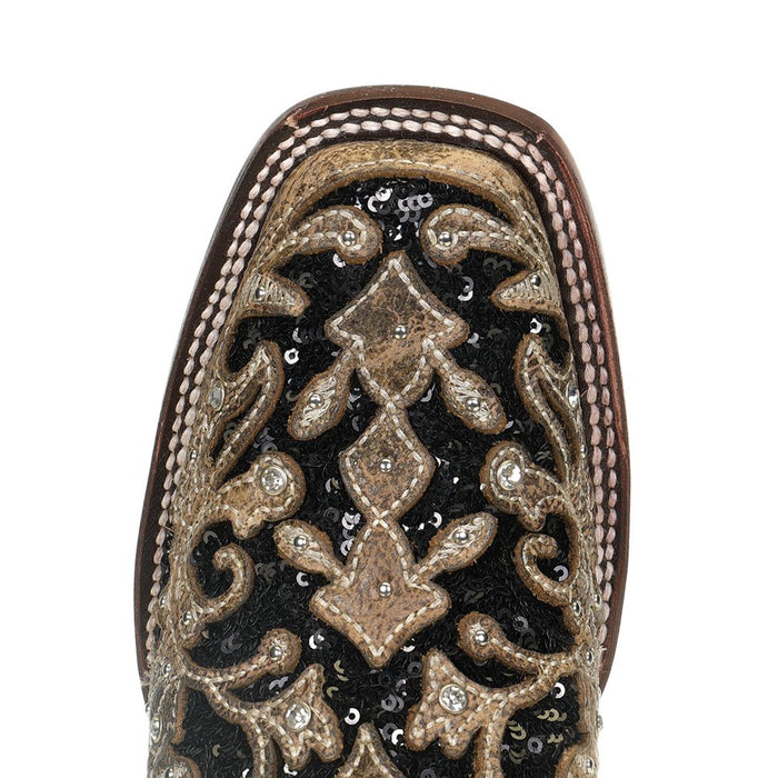 Corral Womens Brown Inlay With Studs Boot