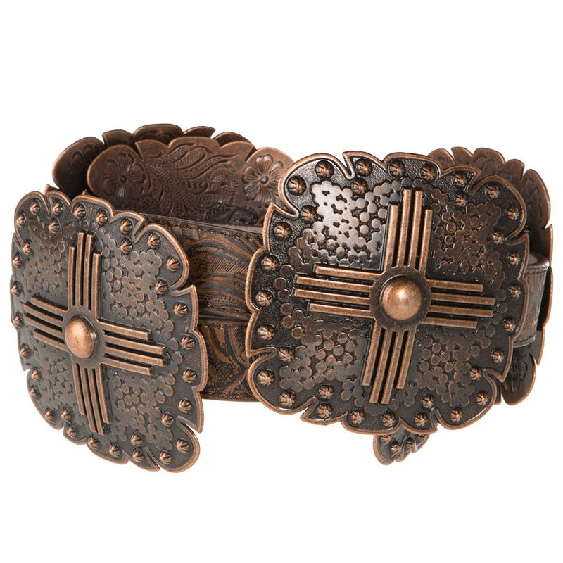 Ladies Angel Ranch 1in. Brown Cross Concho Belt
