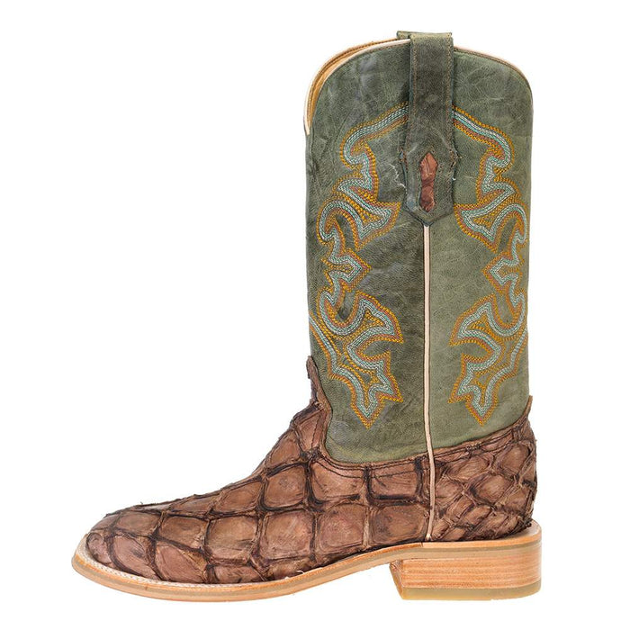 Corral Men's Rodeo Performance Cigar Matte Fish 12in. Turquoise Top Square Toe