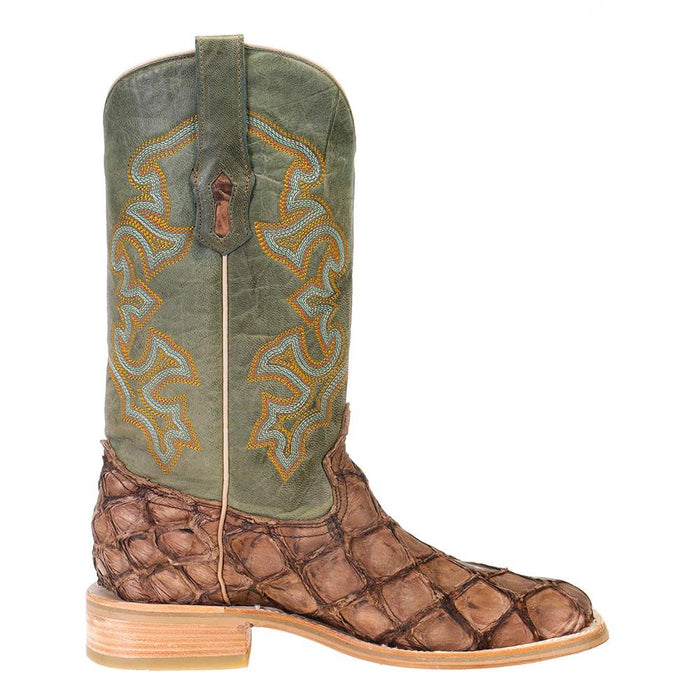 Corral Men's Rodeo Performance Cigar Matte Fish 12in. Turquoise Top Square Toe