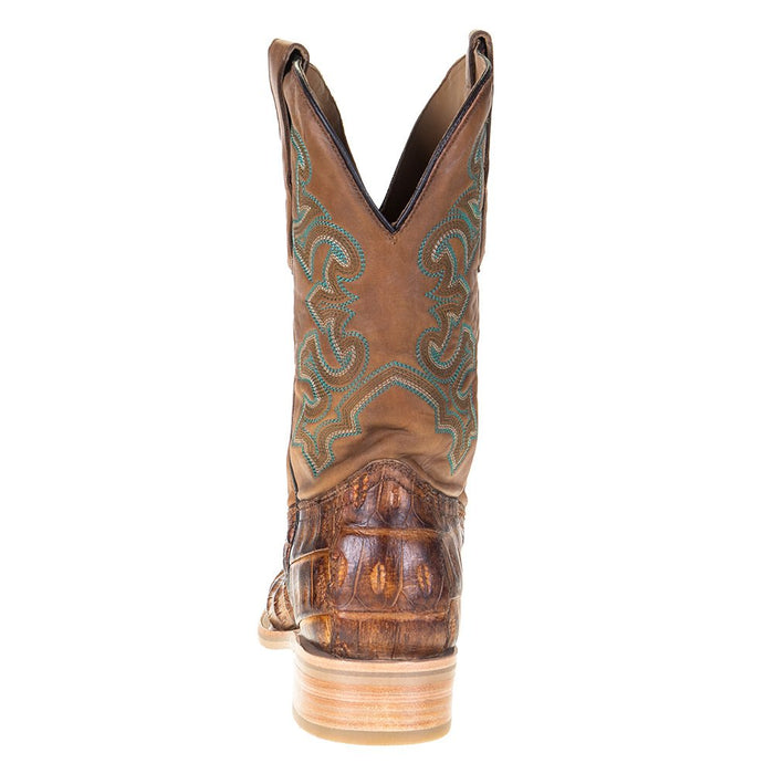 Nrs Footwear Men's Corral Rodeo Performance Antique Saddle Caiman 12in. Tan Embroidery Top