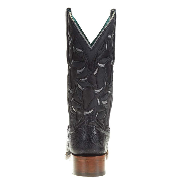 Corral Womens Smooth Ostrich Inlay Sq Toe