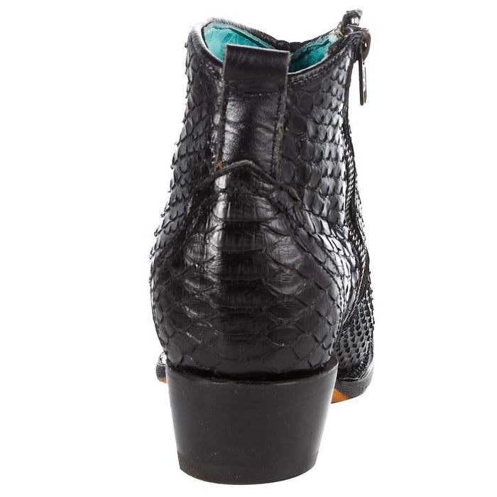 Corral Womens Corral Black Python Ankle Bootie