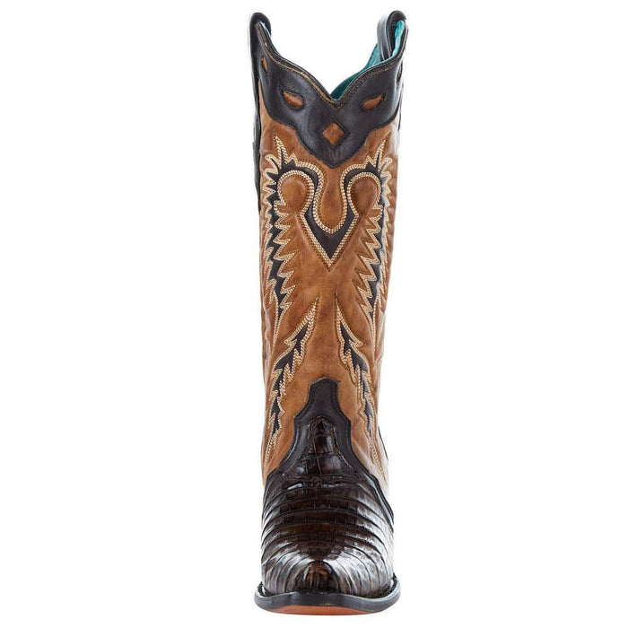 Corral Women`s Brown Caiman 13in. Tan Top Boot