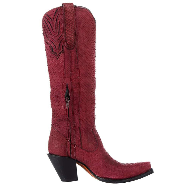 Corral Women`s Red Python 15in. Top Boot