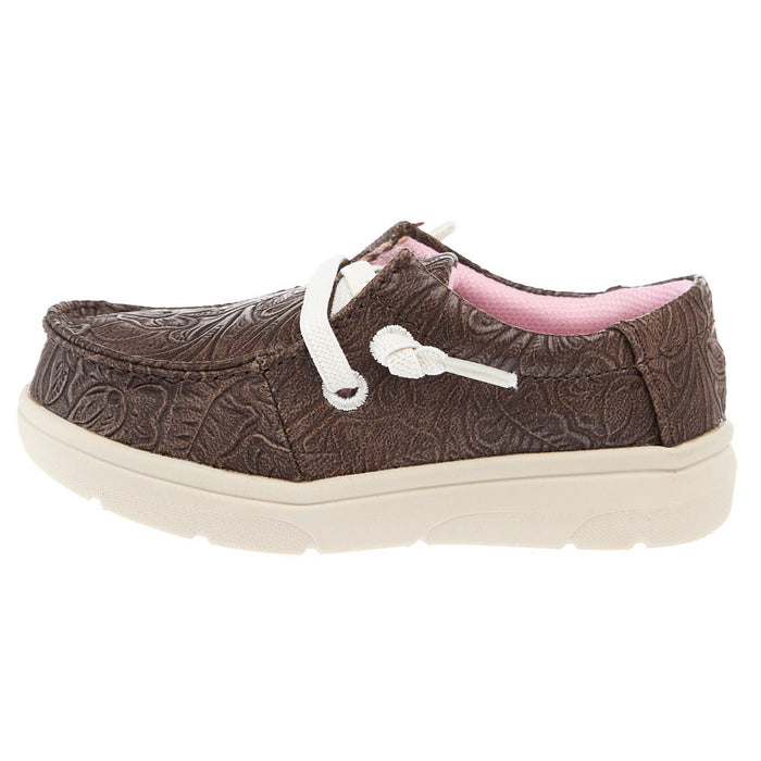 Toddler's Lil Stomper Hilo Brown Floral Shoes