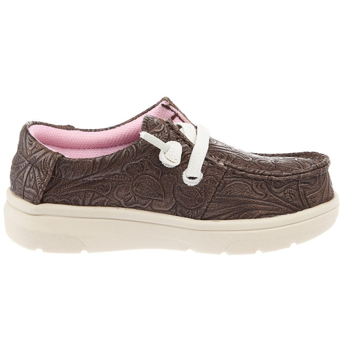 Toddler's Lil Stomper Hilo Brown Floral Shoes