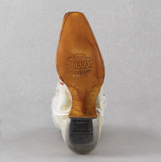 Corral Ivory Floral Embroiderd Boots
