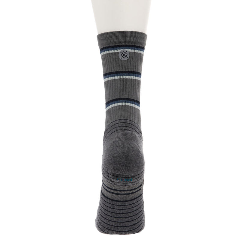 Stance Unisex Multistripe Run Ribbed Dark Grey Crew Socks