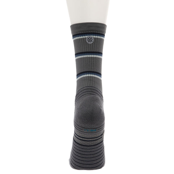 Stance Unisex Multistripe Run Ribbed Dark Grey Crew Socks