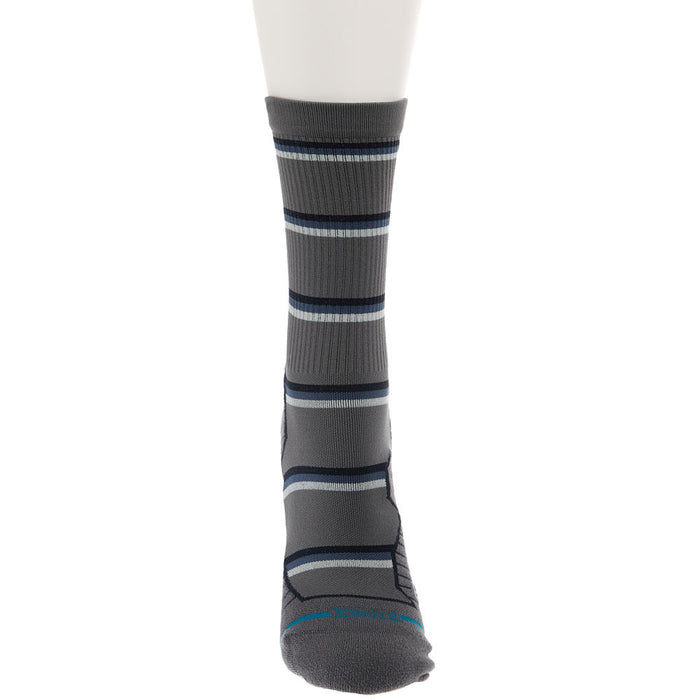 Stance Unisex Multistripe Run Ribbed Dark Grey Crew Socks