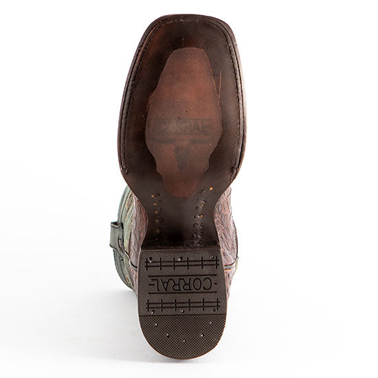 Corral Chocolate Caiman Belly Boots
